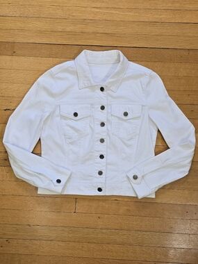 KUT from the Kloth, White Denim Jacket, EUC, Women's Petite S